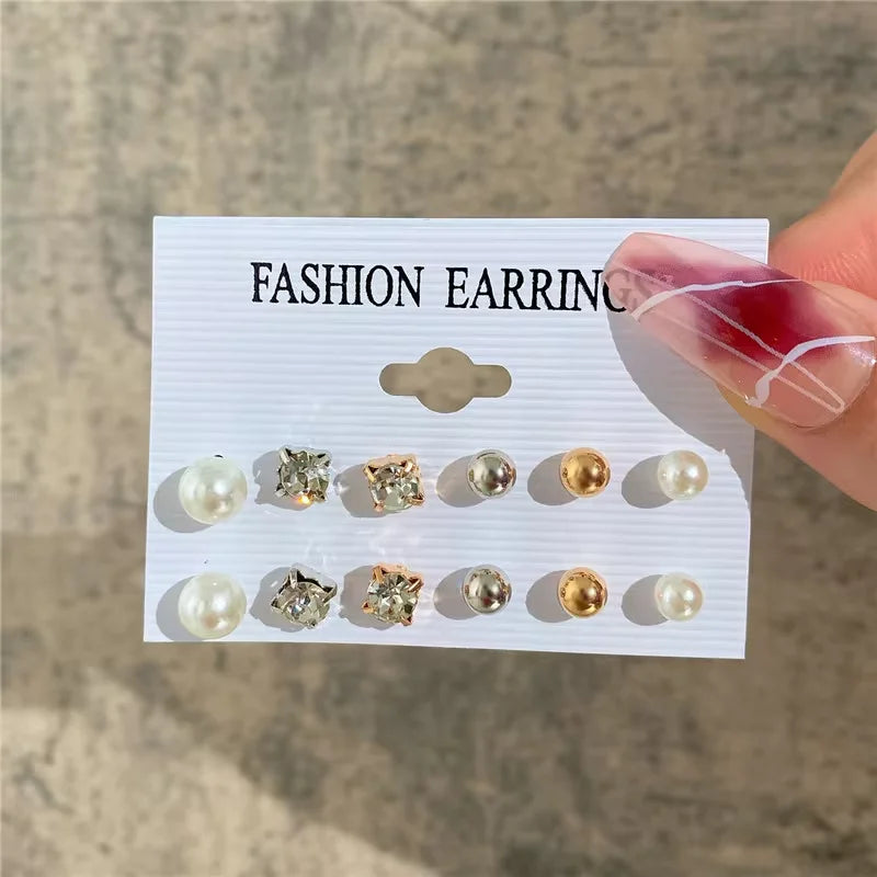 Fashion Hoop Earrings Set for Women Vintage Bohemian 